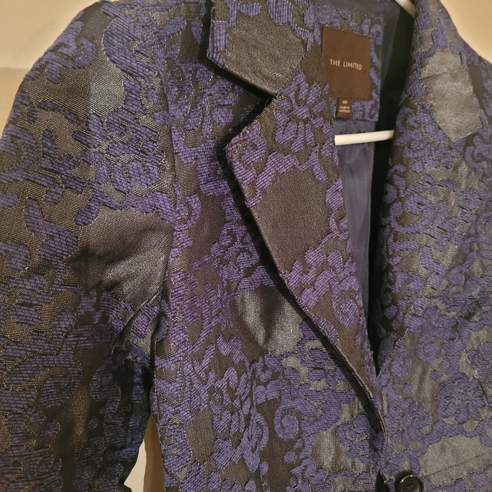 The Limited Women's Blue Jacquard Jacket
